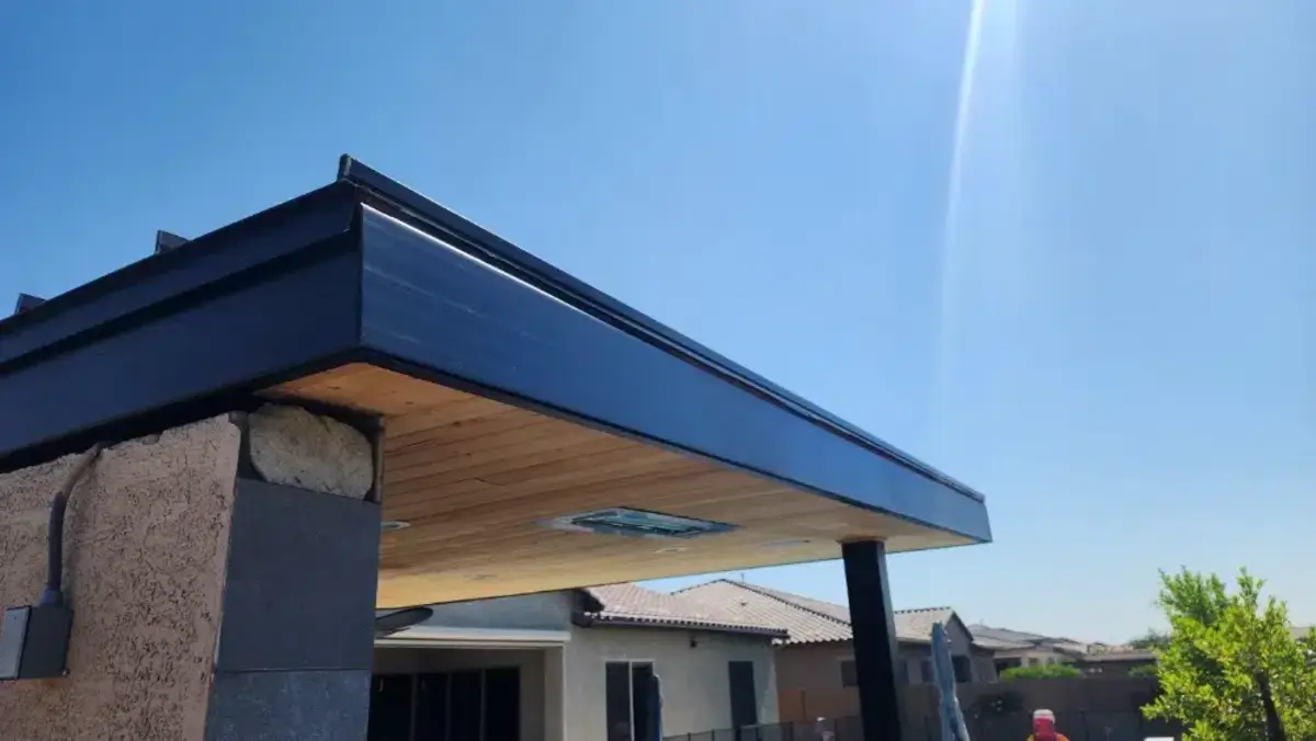 Standing seam metal roof fabricated by Monsoon Metal