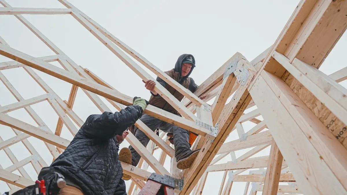 Framing crew working on new construction